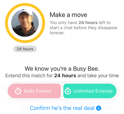 Bumble verificatieverzoek